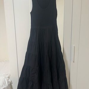 Ulla Johnson Black Ribbed Dress